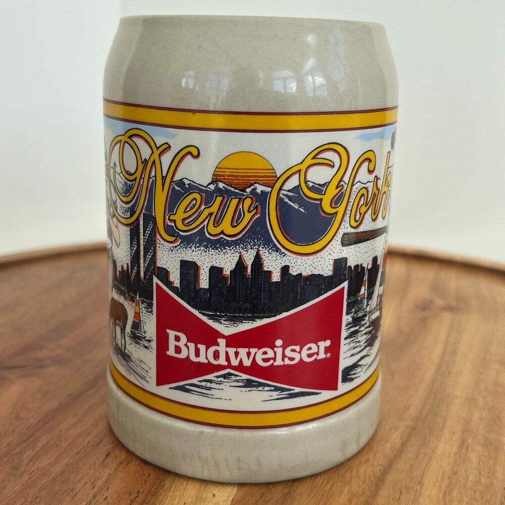 1992 Budweiser New York‎ State Collectible Beer Stein | Vintage Anheuser-Busch